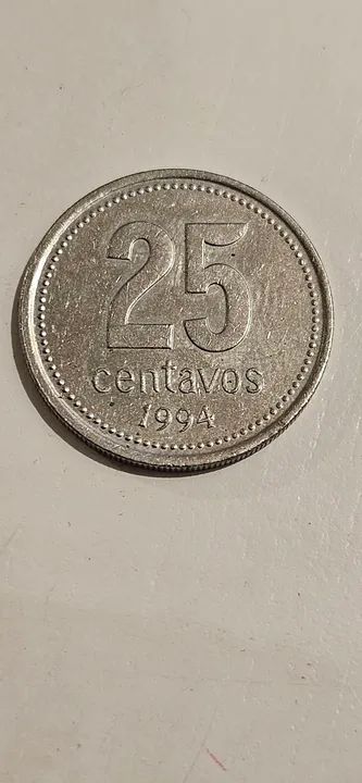 Moeda Argentina 1994 Verso Invertido na Vertical