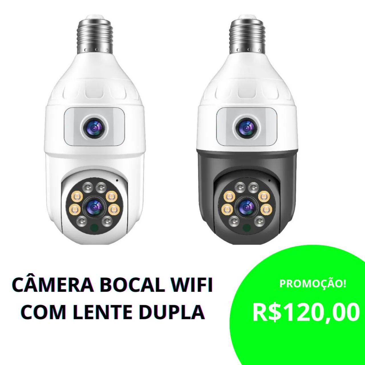 CÂMERA BOCAL WIFI COM LENTE DUPLA