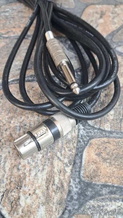 Kit 2 cabos microfone P10/P10 e 1 XLR/P10