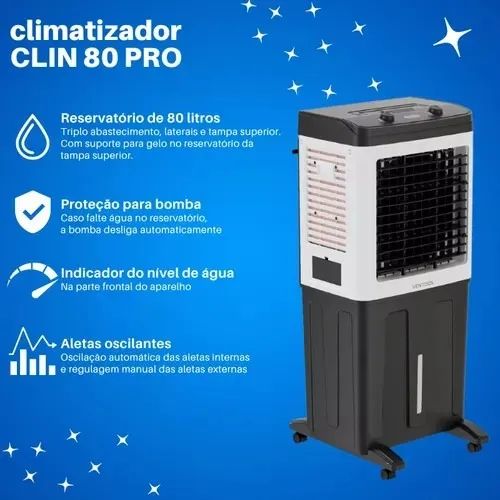 Lacrado Climatizador de Ar Evaporativo 80L 150W 220V - Ventisol - Foto 6