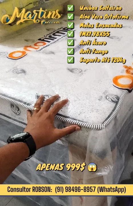 Cama Unibox Solteirão de Molas Ensacadas  - Foto 2