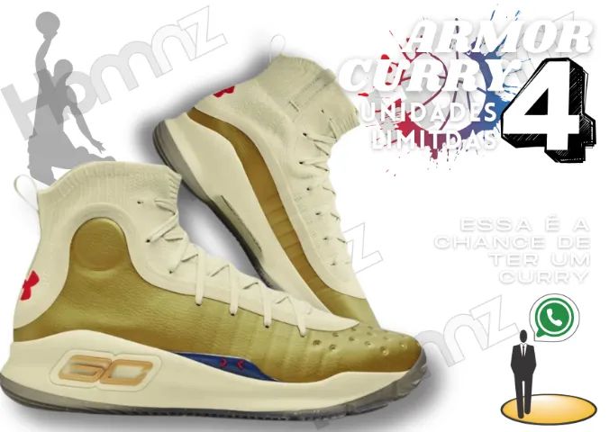 Tenis de Basquete Masculino Under Armour Curry 4 Retro Calcados Ponte Preta Queimados 1364268296 OLX