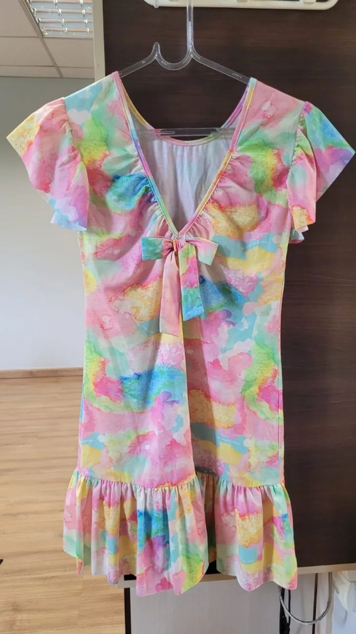 Vestido colorido tamanho 12 - Foto 3