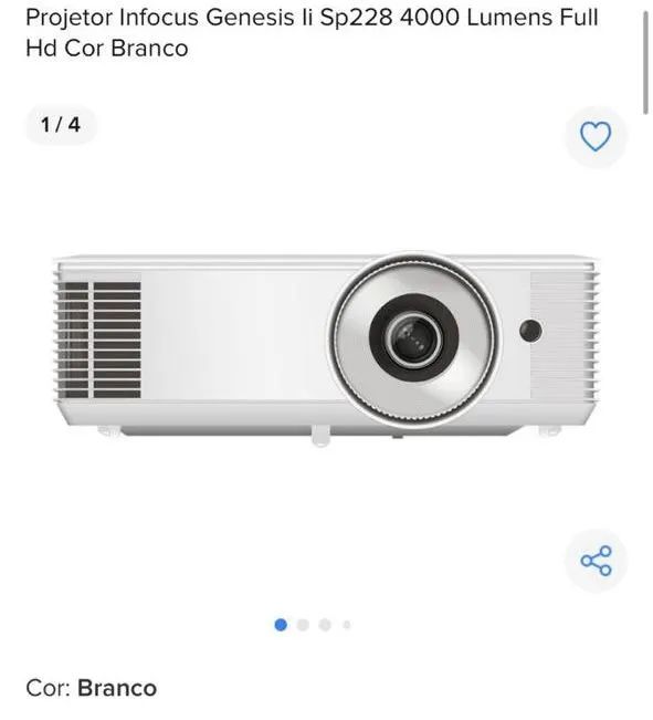 Projetor NOVO - Branco - Alta qualidade - Foto 3