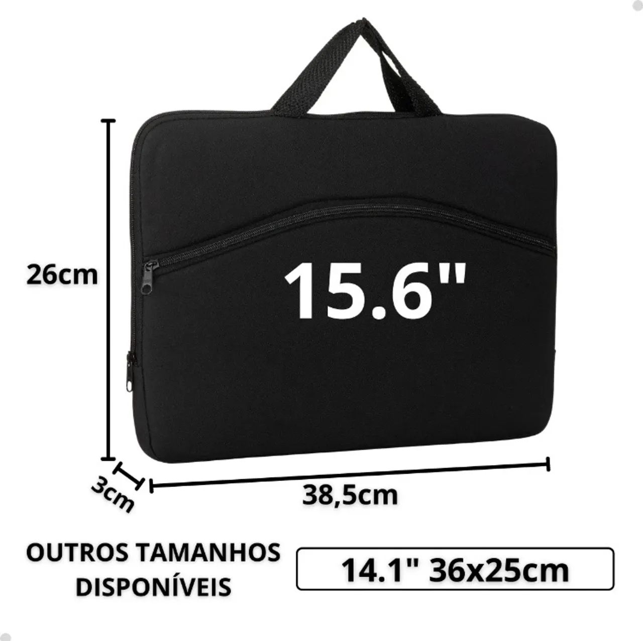 Case Pasta Maleta Capa Para Ultrabook Notebook 15 15,6 Pol - Foto 2