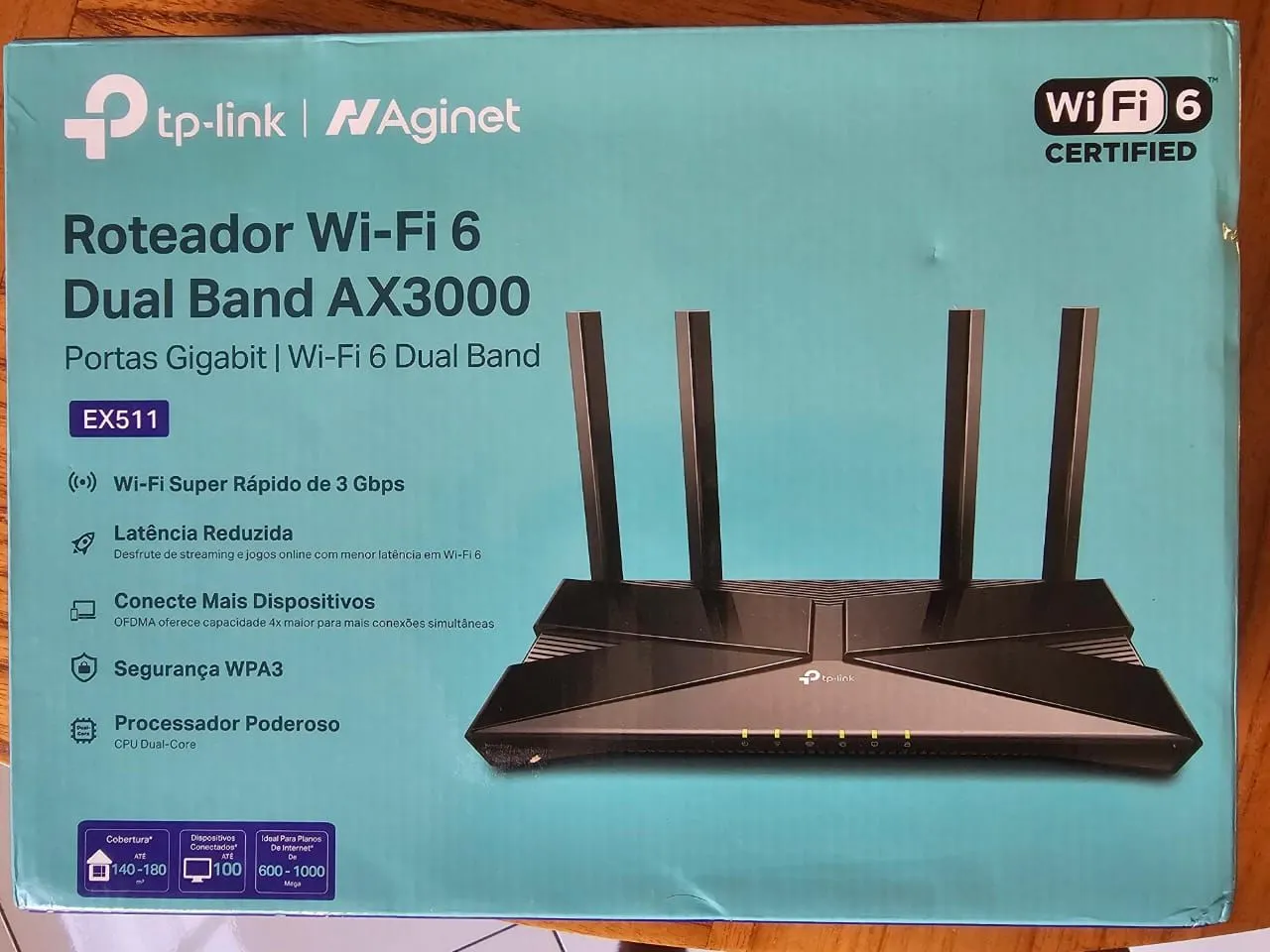 Roteador Wi-Fi 6 Dual Band AX3000 TP-Link EX511