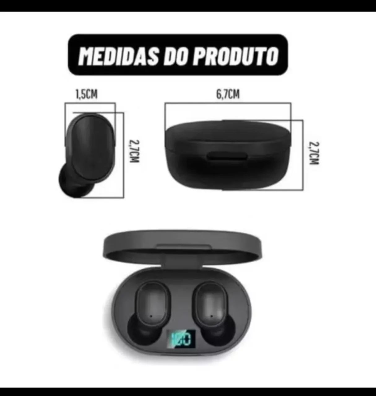 Fone de Ouvido Redmi AirDots Pro Bluetooth 5.0 TWS Sem Fio com Visor - Foto 3