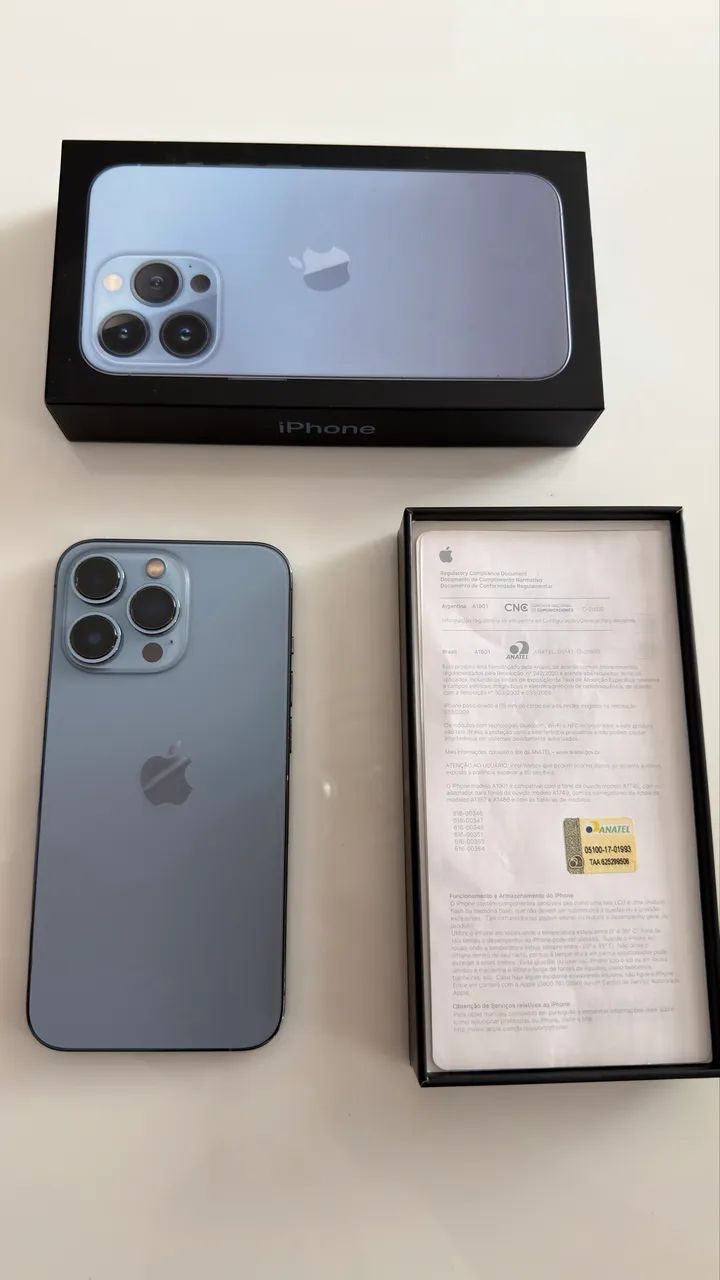 iPhone13Pro 256G【No.5445】 Apple iPhone 13 Pro (256 GB) - Azul Sierra | Amazon.com.br