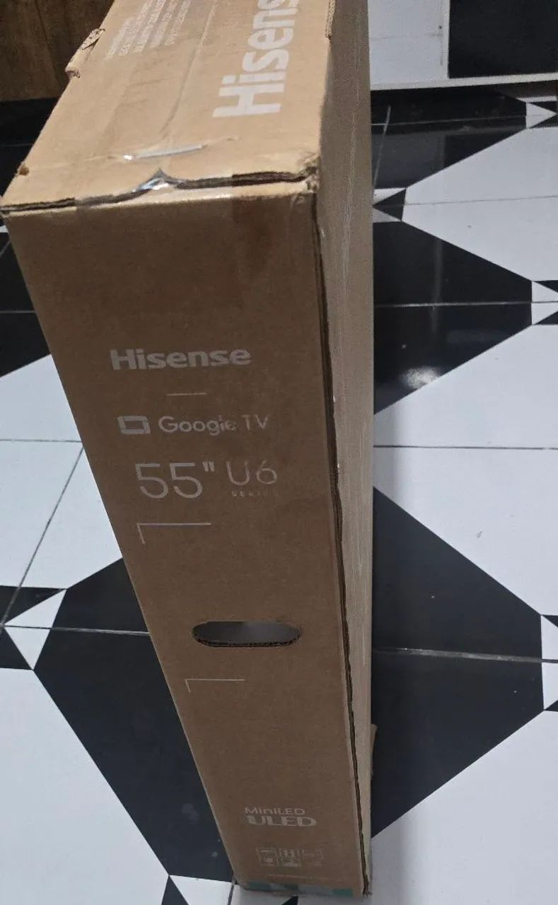  Smart TV 55" U6N Hisense Mini-LED 4K 55" Polegadas Google TV + Nota Fiscal + Garantia - Foto 3