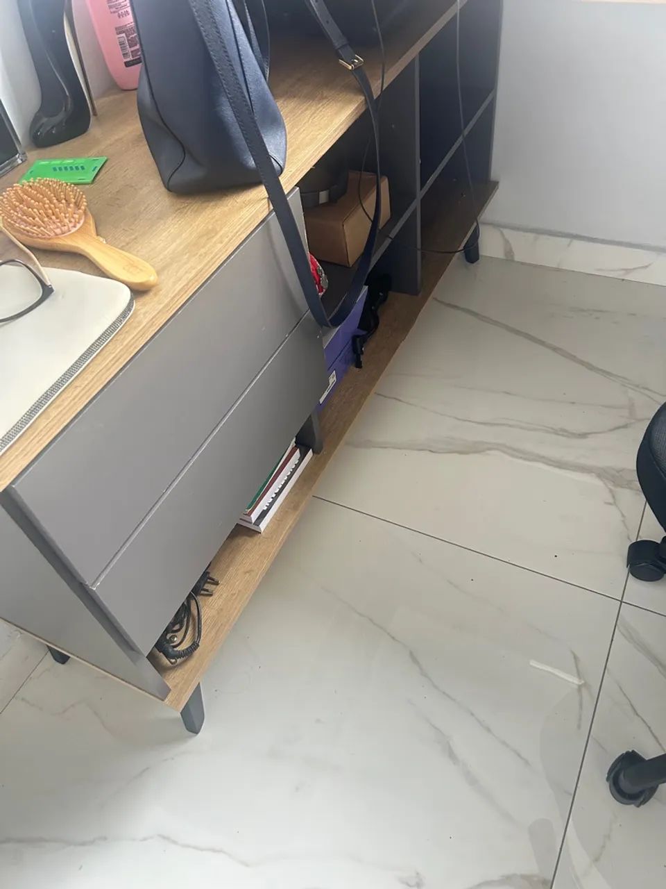 Mesa de Escritório L em Madeira com Tampo em L - Foto 3
