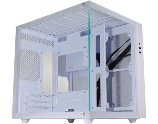 Gabinete Gamer K-Mex CG-W2SB, Mid Tower, mATX, Lateral e Frente em Vidro Temperado, Branco - Foto 2