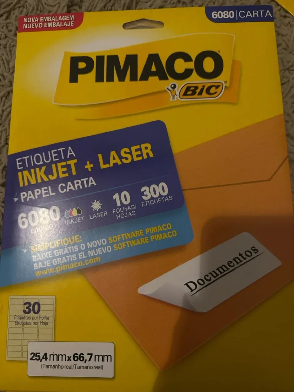 Dois pacts de Etiquetas Pimaco Inkjet + Laser - 6080