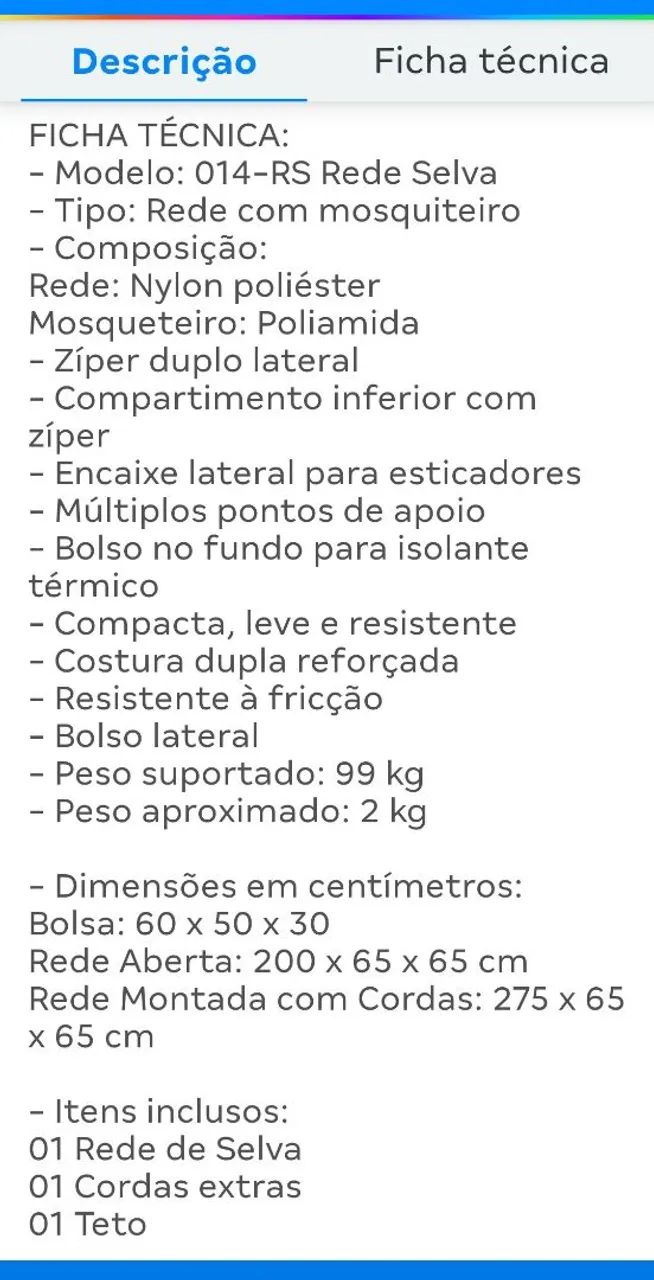 Rede de Camping com Mosquiteiro  p acampamento, pesca e caça  - Foto 4