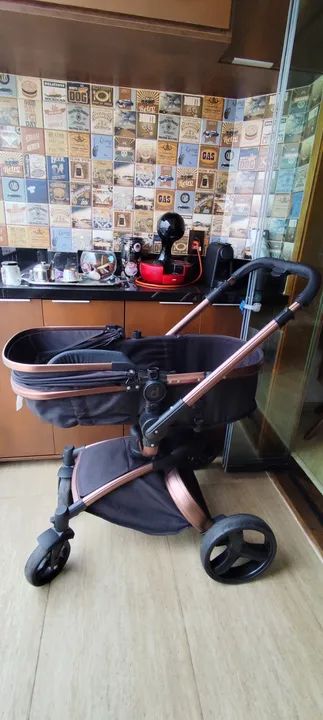 Conjunto Carrinho de Bebê Dzieco Galzerano Vulkan 360 + Bebê Conforto Cocoon + Base - Foto 6