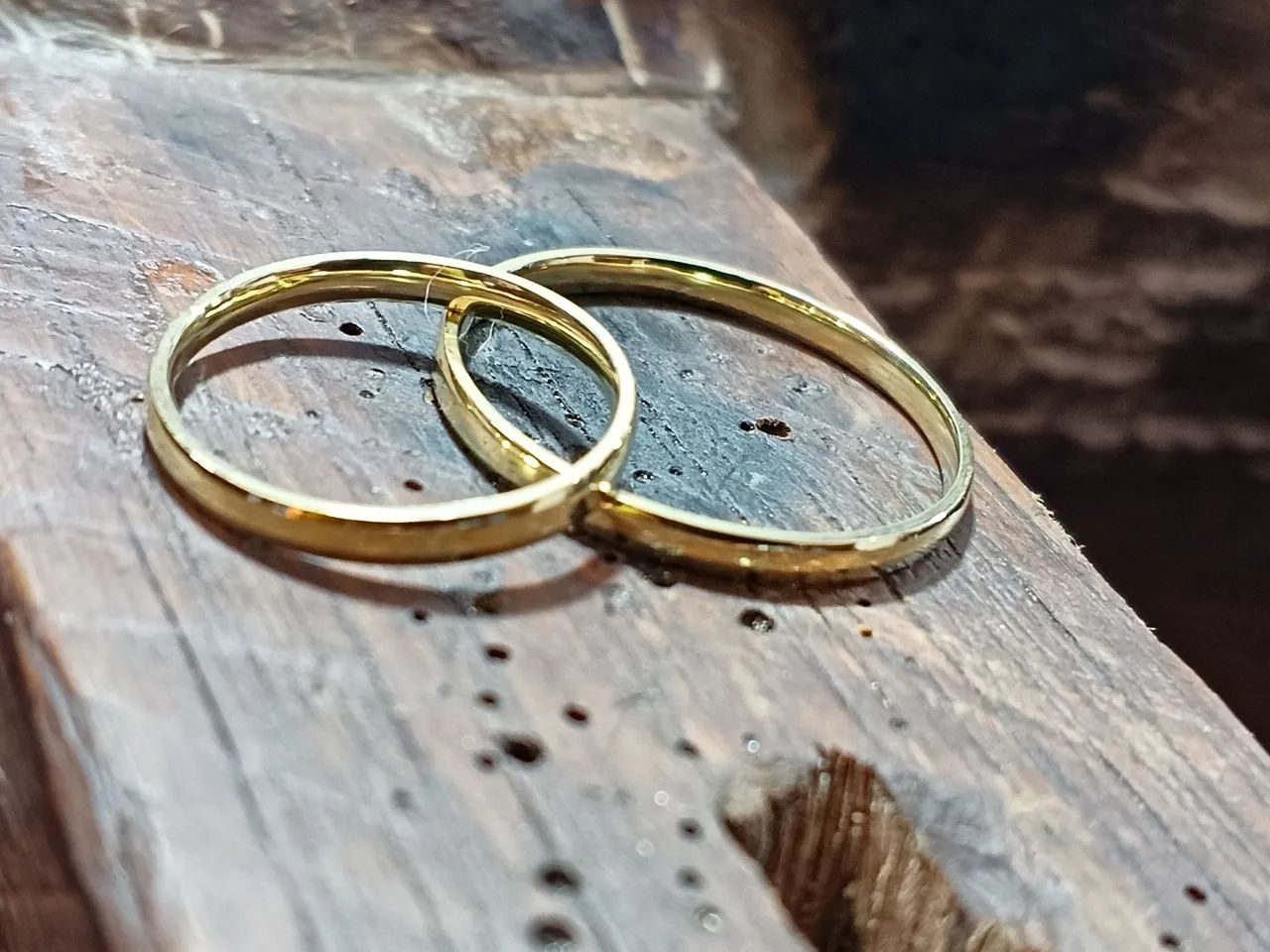 Alianças anatômicas em ouro 18k com prata - Foto 3
