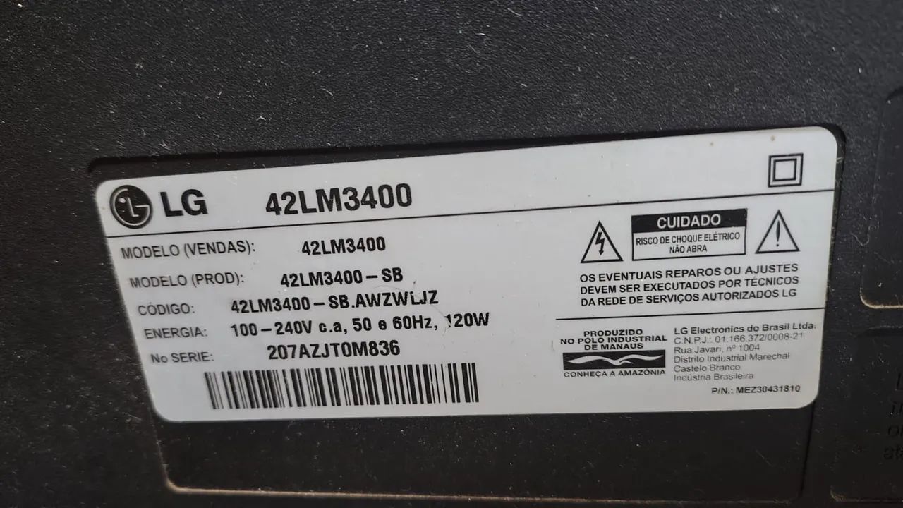 Tv LG 42 polegadas funcionando perfeitamente com garantia  - Foto 2