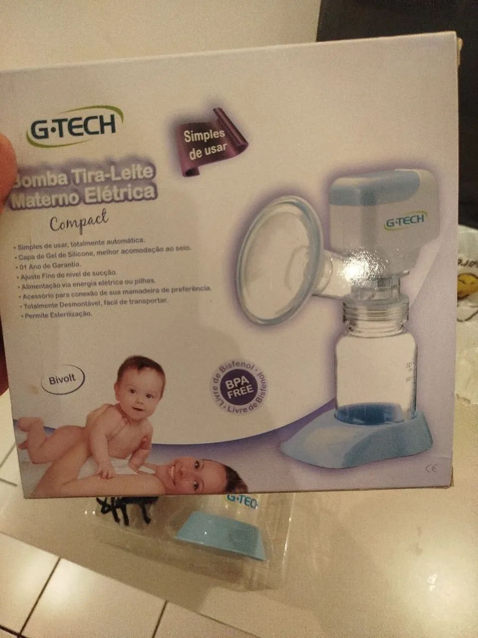 Bomba Tira-Leite Materno Elétrica G-Tech - Compact - Foto 3