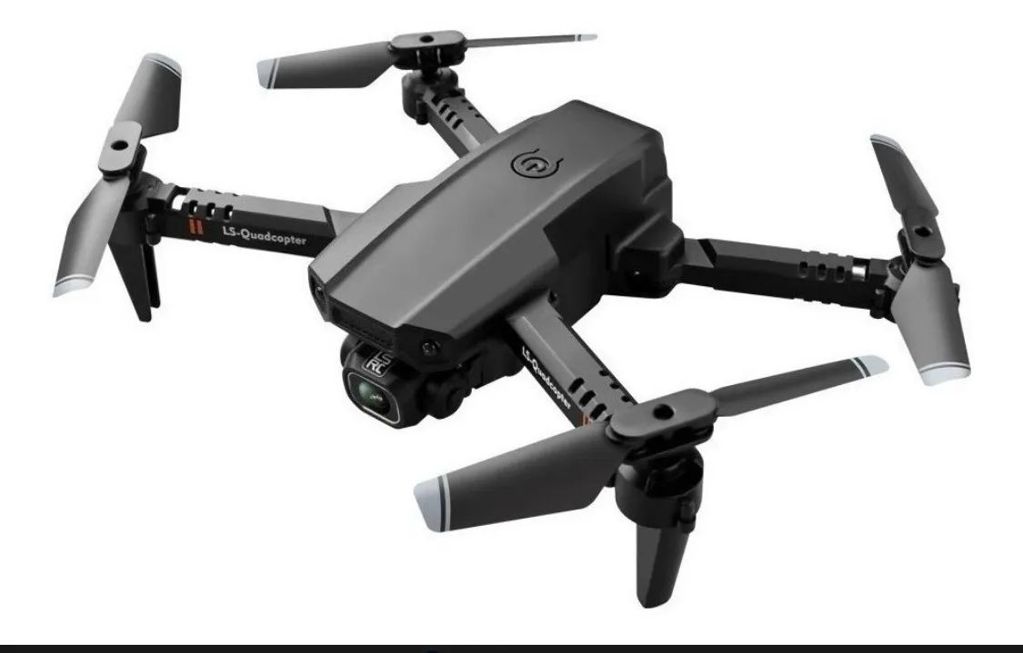 Mini drone Lansenxi LS-XT6 Single camera com câmera FullHD preto 2.4GHz 3 baterias