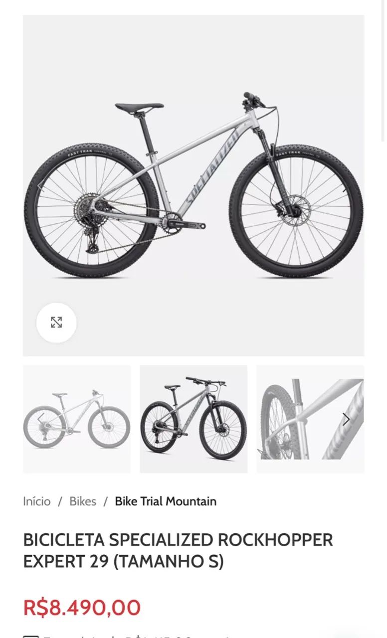 BICICLETA SPECIALIZED ROCKHOPPER EXPERT 29 (TAMANHO S) - Foto 3