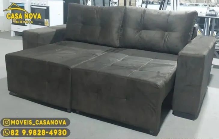 Sofá Retrátil 4 Lugares - Casa Nova Móveis - Foto 3