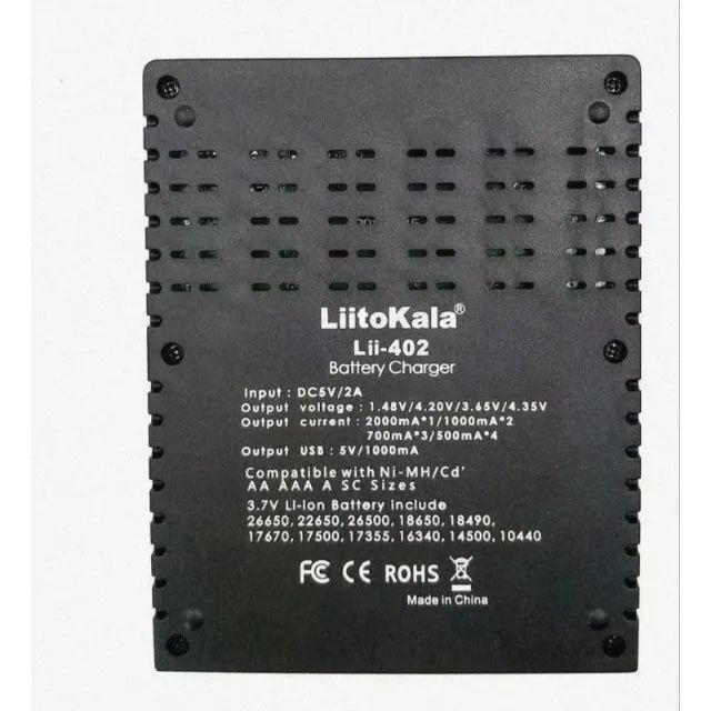 Carregador Liitokala Lii-402 Para Varios Tipos De Baterias 18650 Com Usb - Foto 3