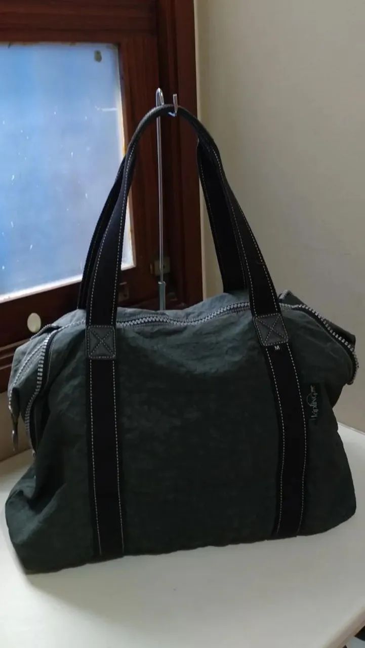 Bolsa de ombro M verde militar Kipling original  - Foto 4