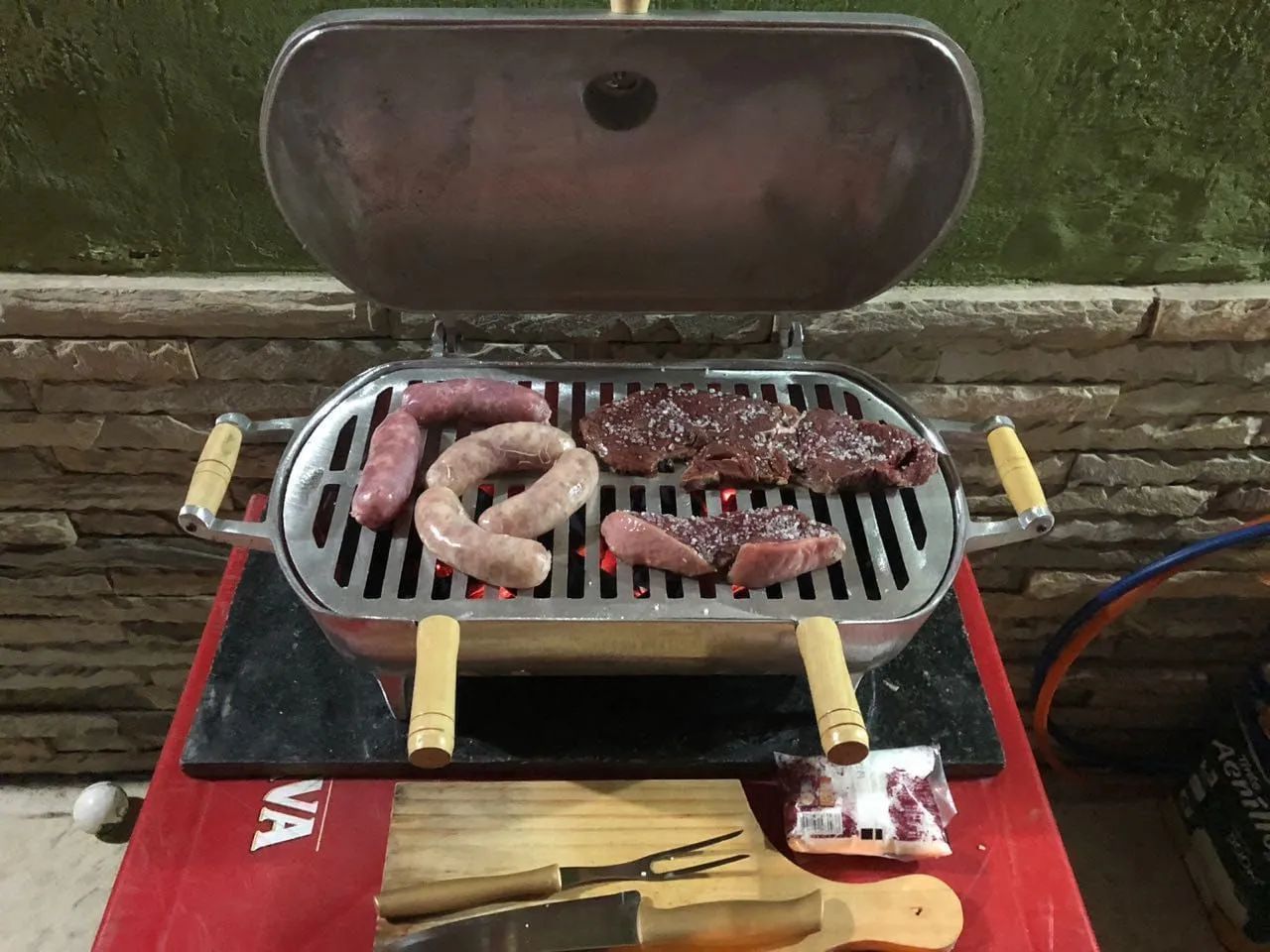 Churrasqueira de Alumínio Fundido a Bafo GRANDE  - Foto 5