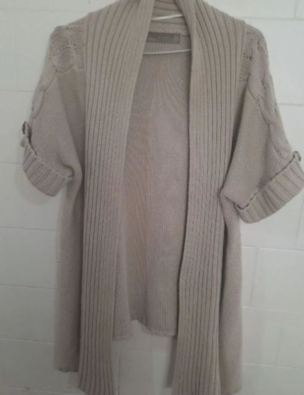 Cardigan de Tricô Bege