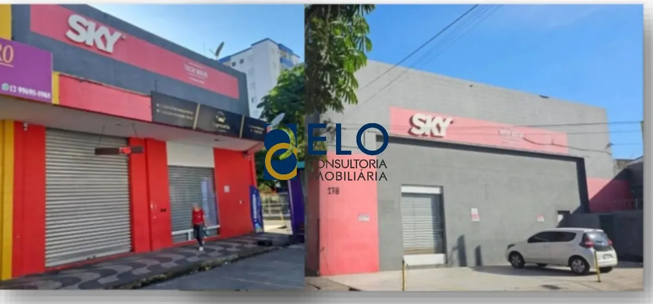 R$ 7300. Loja para Locação em Ocian, Praia Grande-SP: 5 Vagas de Garagem e 184,46 m² de Ár