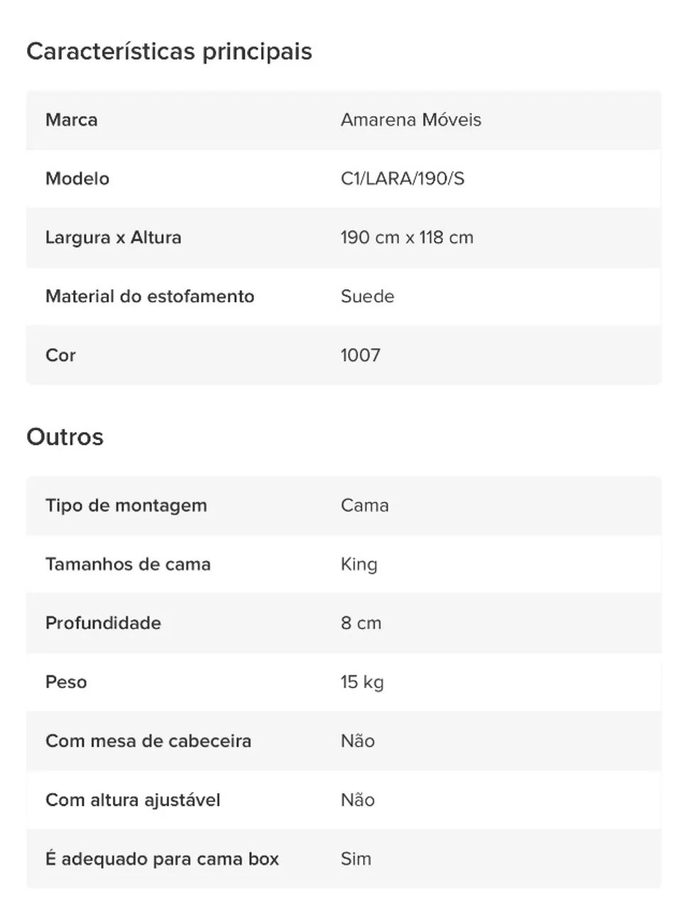 Cabeceira Estofada king Luxo  - Foto 2