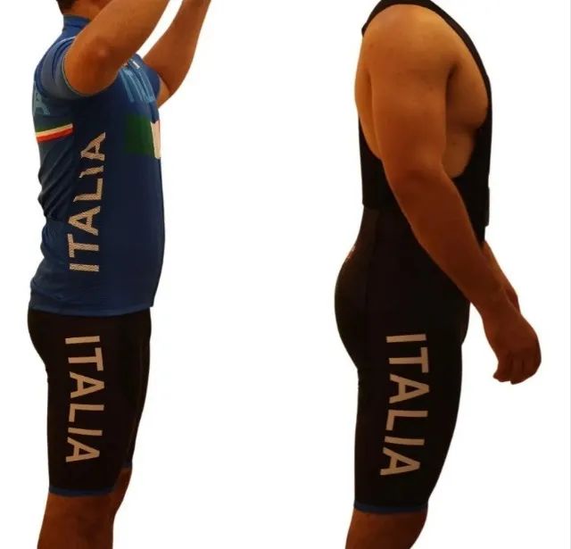 Bretelle Gel Azul Itália - ESPUMA E GEL 9D Roupa De Ciclismo Bike - Foto 5