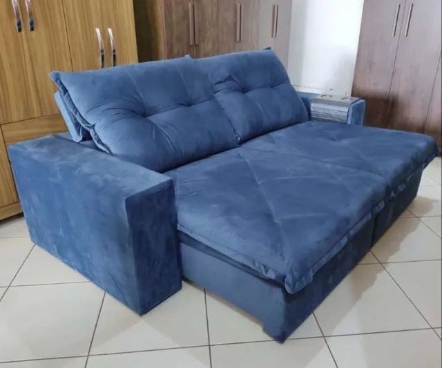Sofá  2,50m Retrátil/Reclinável Molas Ensacadas D28 (G) (FAZEMOS ENTREGA DF E ENTORNO) - Foto 2