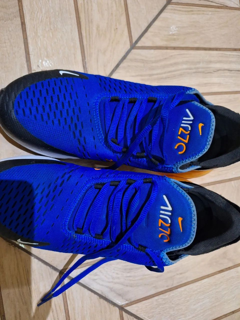 Tênis Nike Air Max 270 - Azul e Laranja - Foto 5