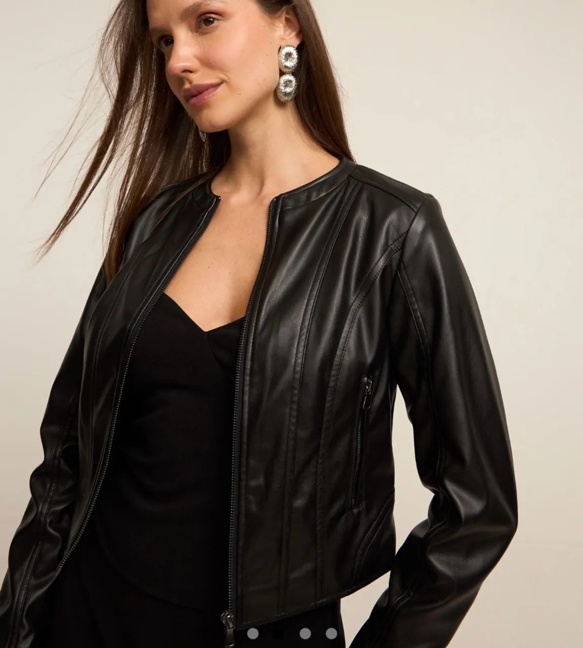 Jaqueta de Couro fake da renner Feminina Elegante Roupas