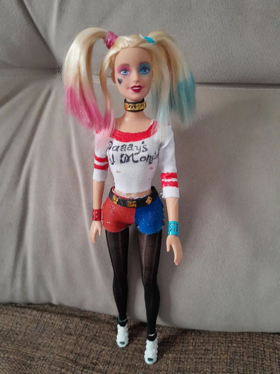 Arlequina ,barbie custumizada 
