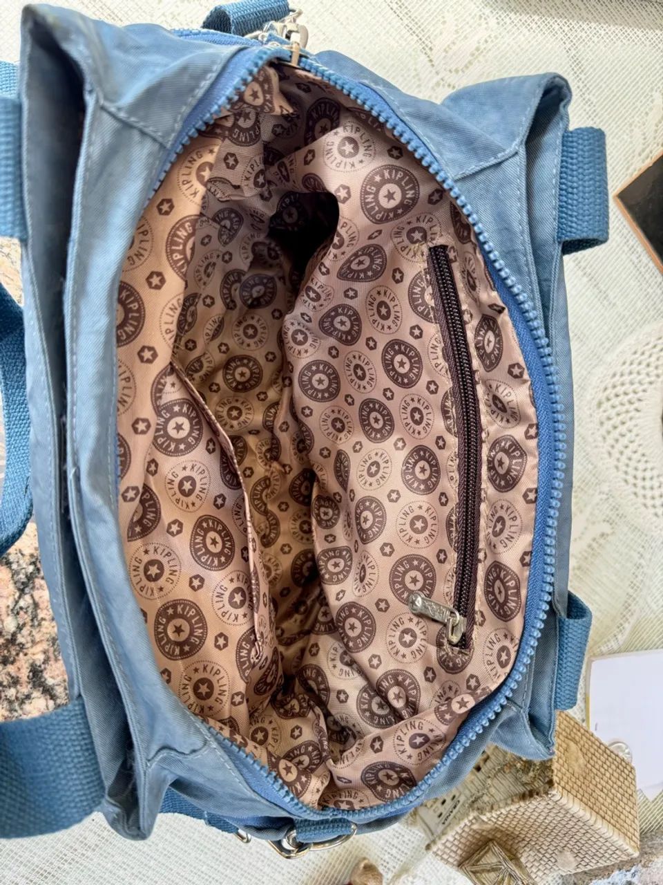 Bolsa Kipling Azul média  - Foto 2