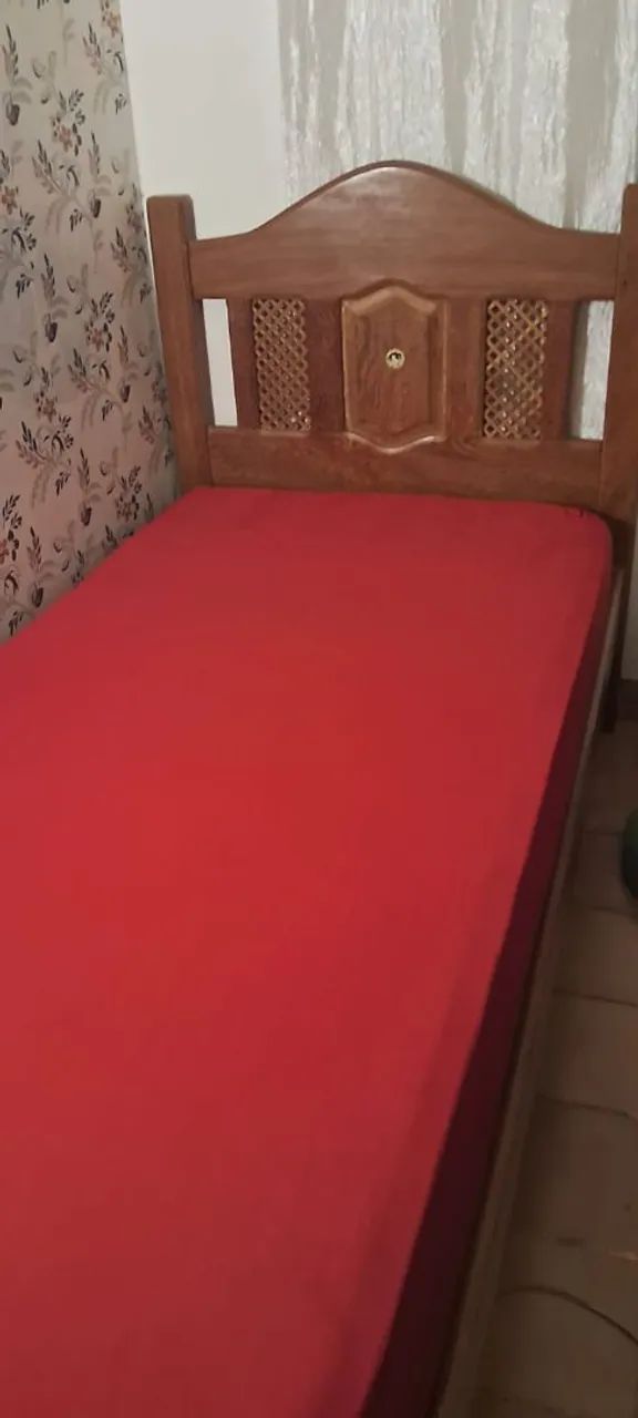 CAMA SOLTEIRO + COLCHÃO ORTOPÉDICO 