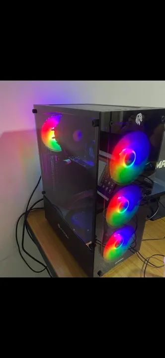 PC Gamer RGB com Gabinete de Vidro Temperado
