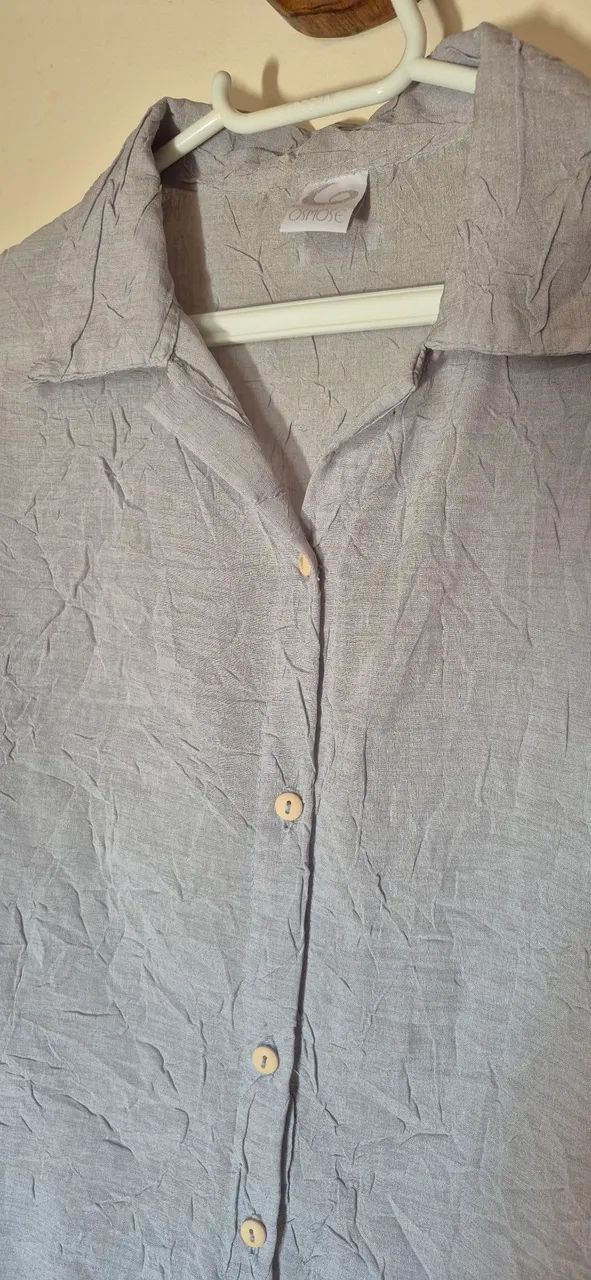 Camisa manga longa cinza - Foto 2