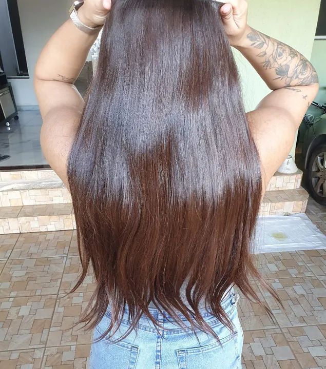Mega Hair - Cabelo humano - Brasileiro do sul - Loiro escuro / Castanho claro