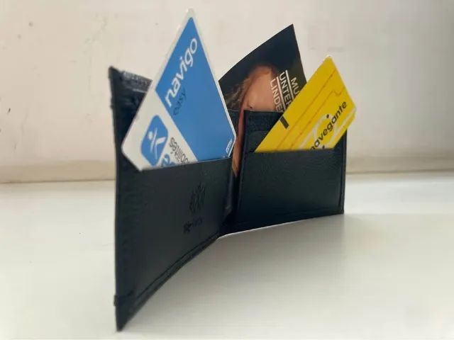 Carteira em Couro Preto - Foto 5