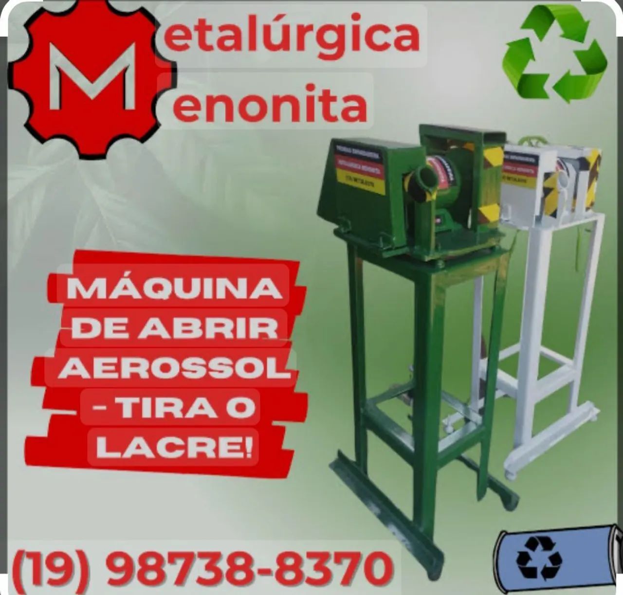 Máquina reciclagem de aerosol *