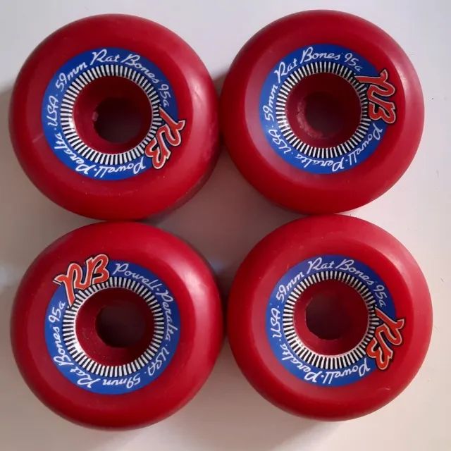 Rodas de Skate Rat Bones 95A 59mm Item Raro Decada de 90 Powell Peralta USA