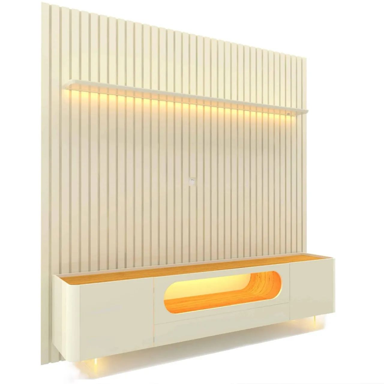 Rack com Painel Nobre 85? - Off White l665