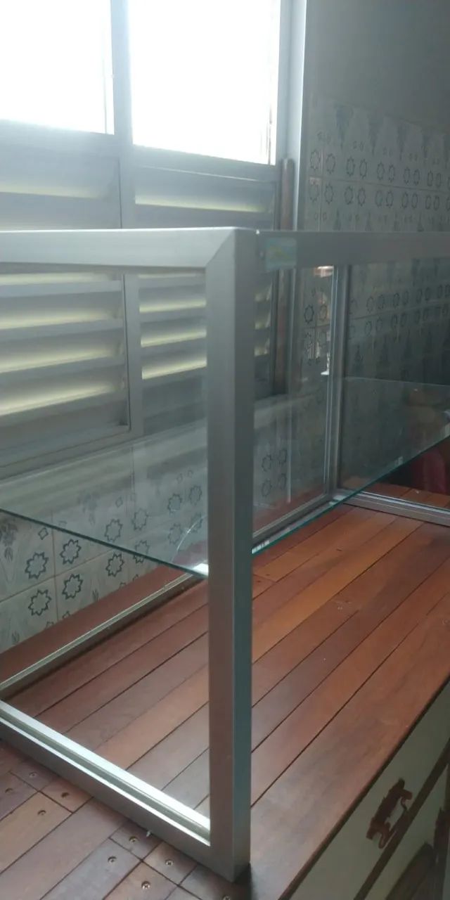 Caixa Comercial de Vidro c/ prateleira de vidro vitrine - Mais proteção para seu caixa - Foto 2