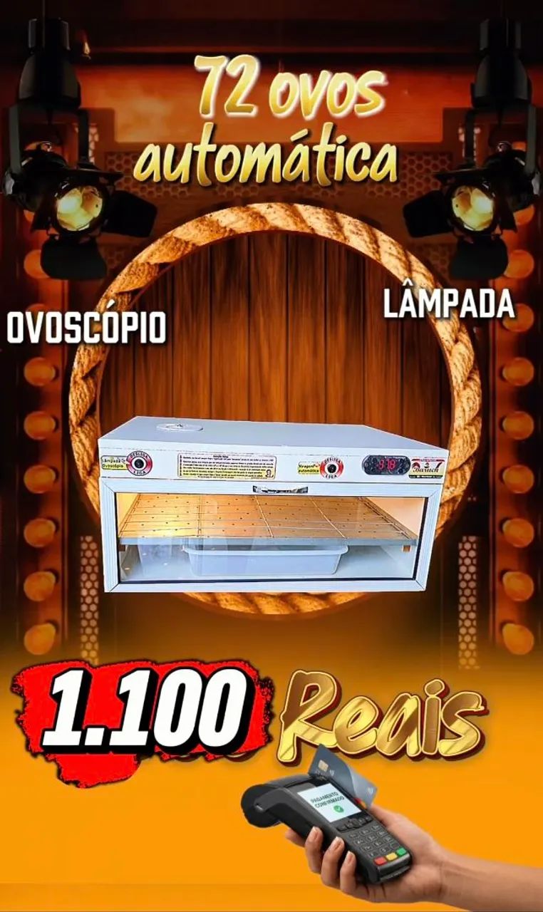 Chocadeira Baruch 72 ovos automática 