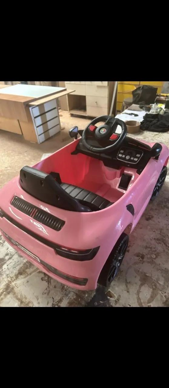 Carrinho elétrico rosa - Foto 5
