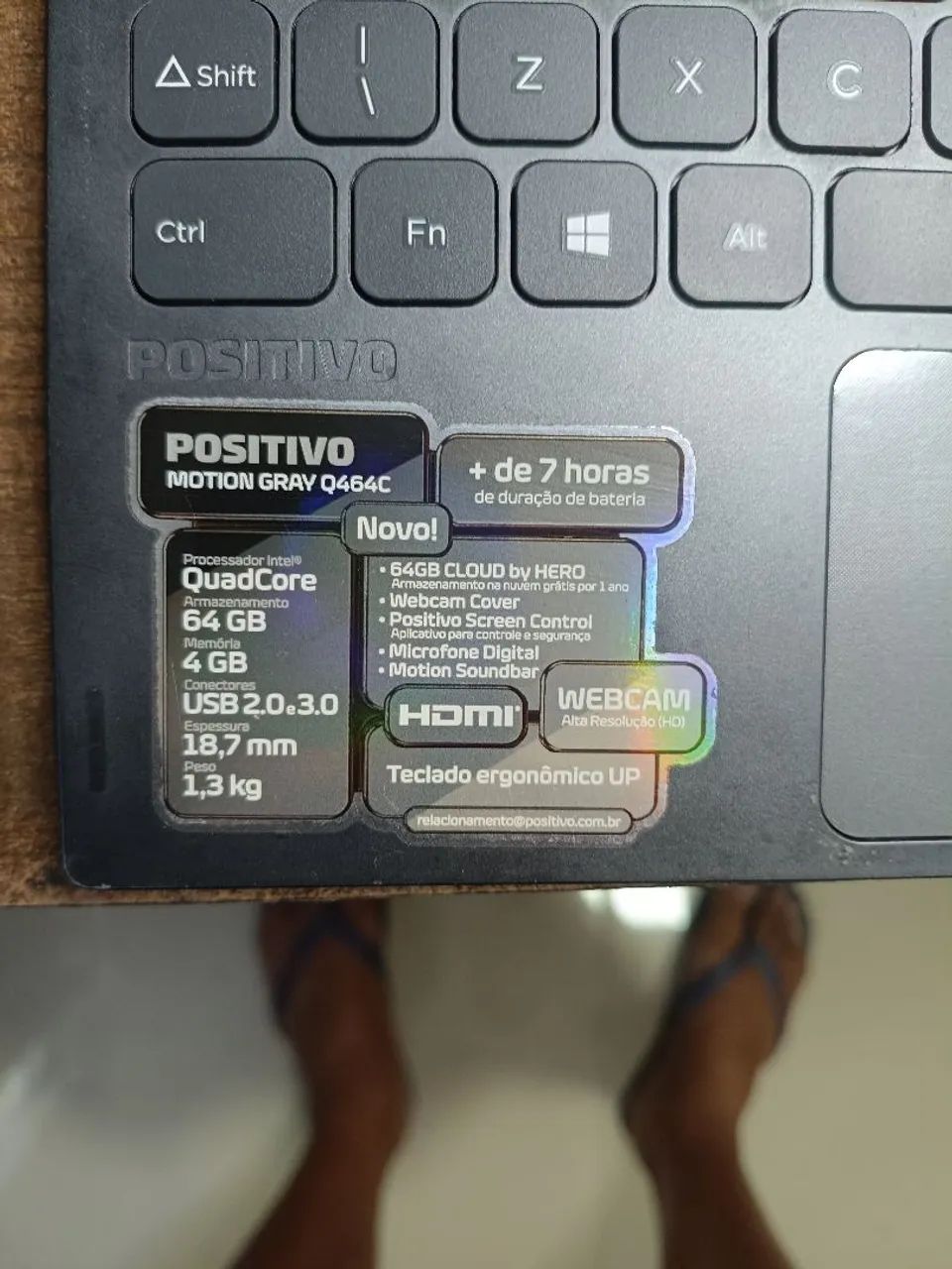 Notebook positivo motion Gray Q464C S/tela - Foto 5