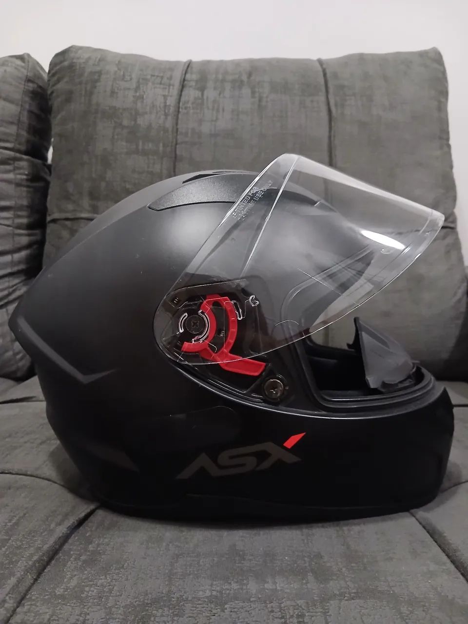 Capacete ASX City Preto Fosco - Ótimo Estado - Foto 5