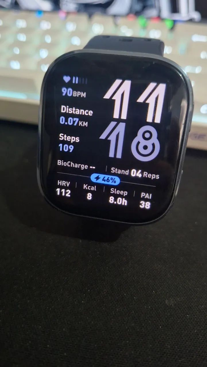 Relógio Amazfit bip 6 Azul  - Foto 4